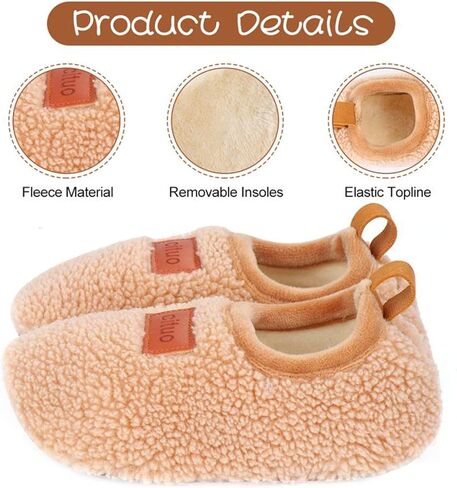 شباشب منزل للأطفال من دريم بريدج مضادة للانزلاق، مبطنة بالصوف الناعم، أحذية شتوية دافئة مضادة للانزلاق بنعل مطاطي للاستخدام الداخلي والخارجي لغرفة النوم للفتيات والفتيان in Kuwait