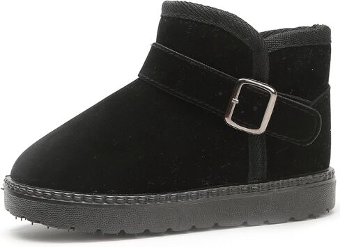 DADAWEN Baby's Boy's Girl's Toddler Fashion Cute Waterproof Outdoor Fur Lining Non-Slip Warm Snow Boots in Kuwait