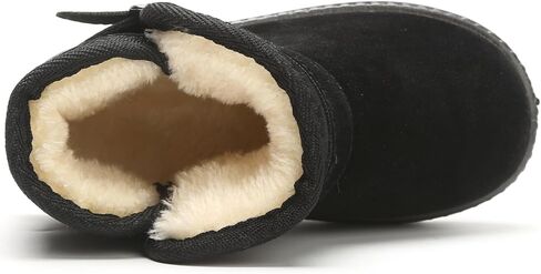 DADAWEN Baby's Boy's Girl's Toddler Fashion Cute Waterproof Outdoor Fur Lining Non-Slip Warm Snow Boots in Kuwait