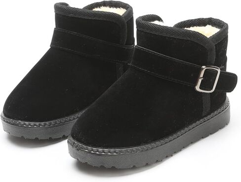 DADAWEN Baby's Boy's Girl's Toddler Fashion Cute Waterproof Outdoor Fur Lining Non-Slip Warm Snow Boots in Kuwait