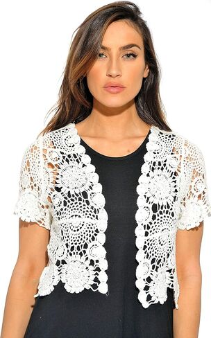 Just Love Bolero Shrug Floral Crochet Women Cardigan in Kuwait