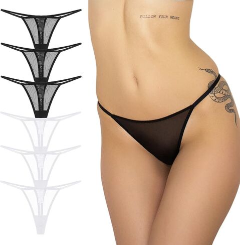 Varsbaby Women Mesh G-String Thongs Panties Bikini Lightweight No Show Underwear Pack in Saudi Arabia