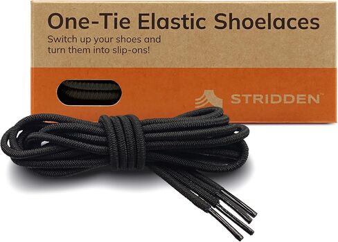 1 Pair One-Tie Elastic Round Shoelaces for Sneakers Boots, Eco-Friendly Stretch Lace Turns Shoes Into Slip-Ons/NoTie in Saudi Arabia