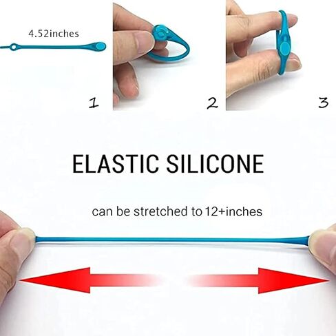 Clawofer 28 PCS Lazy Elastic Shoelaces,No Tie Shoe Laces for Adults and Children,Colorful Round No Tie Rubber Laces,Sneakers laces in Saudi Arabia