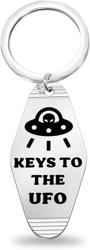 TGBJE Keys To The UFO Gift UFO Jewelry Alien UFO Gifts UFO Fans Gift Flying Saucer Keychain Outer Space Themed Jewelry in Saudi Arabia