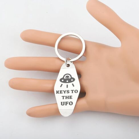 TGBJE Keys To The UFO Gift UFO Jewelry Alien UFO Gifts UFO Fans Gift Flying Saucer Keychain Outer Space Themed Jewelry in Saudi Arabia