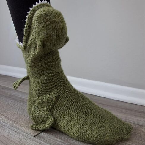 Yuemengxuan Knitted Crocodile Socks 3D Animal Socks Novelty Knitting Shark Fish Socks Fun Christmas Gift to Kids Adults in Saudi Arabia
