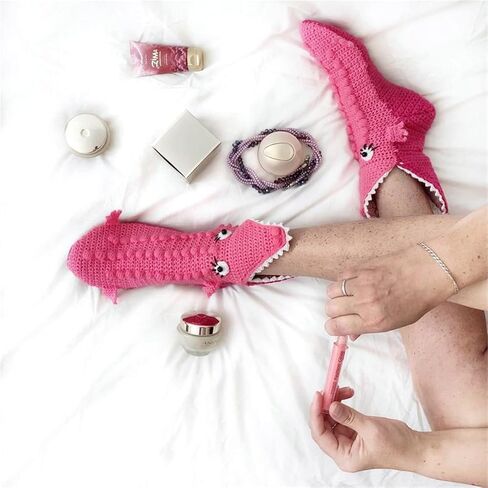 Yuemengxuan Knitted Crocodile Socks 3D Animal Socks Novelty Knitting Shark Fish Socks Fun Christmas Gift to Kids Adults in Saudi Arabia