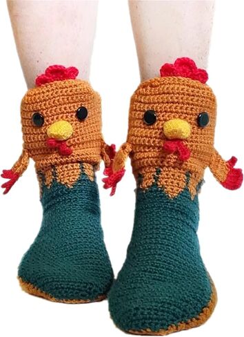 Yuemengxuan Knitted Crocodile Socks 3D Animal Socks Novelty Knitting Shark Fish Socks Fun Christmas Gift to Kids Adults in Saudi Arabia