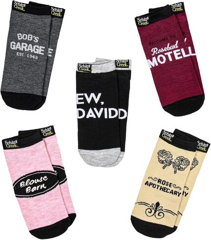 Culture Fly Schitt's Creek Town Shops Ew David No Show Adult 5 PK Ankle Socks in Kuwait