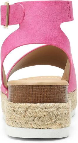 DREAM PAIRS Women's Platform Espadrille Wedge Sandals | Adjustable ankle strap with cushioned footbed for comfortable walking, vacation, beach outing and summer events in Saudi Arabia