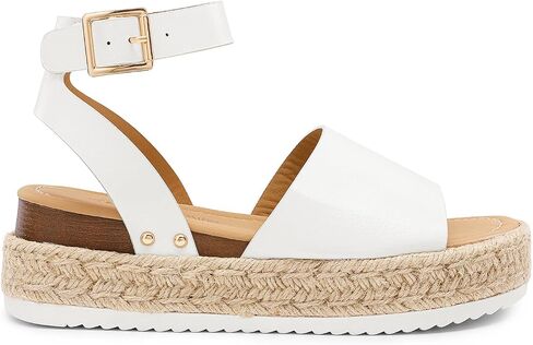 DREAM PAIRS Women's Platform Espadrille Wedge Sandals | Adjustable ankle strap with cushioned footbed for comfortable walking, vacation, beach outing and summer events in Saudi Arabia