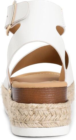 DREAM PAIRS Women's Platform Espadrille Wedge Sandals | Adjustable ankle strap with cushioned footbed for comfortable walking, vacation, beach outing and summer events in Saudi Arabia