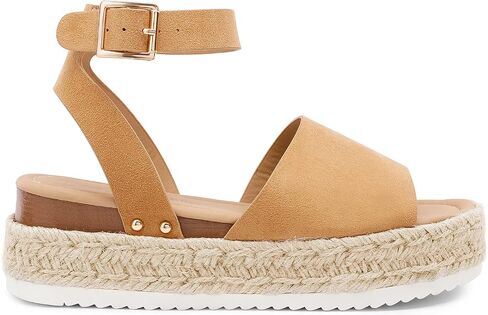DREAM PAIRS Women's Platform Espadrille Wedge Sandals | Adjustable ankle strap with cushioned footbed for comfortable walking, vacation, beach outing and summer events in Saudi Arabia