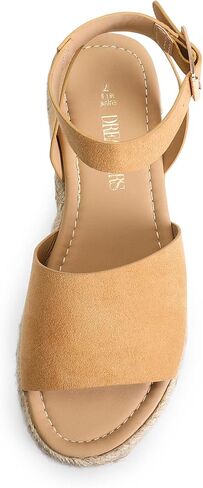 DREAM PAIRS Women's Platform Espadrille Wedge Sandals | Adjustable ankle strap with cushioned footbed for comfortable walking, vacation, beach outing and summer events in Saudi Arabia