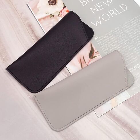 GSHLLO 4 PCS PU Leather Slip in Glasses Eyeglasses Case Soft Glasses Sleeve Pouch Spectacles Bag for Women Men in Saudi Arabia