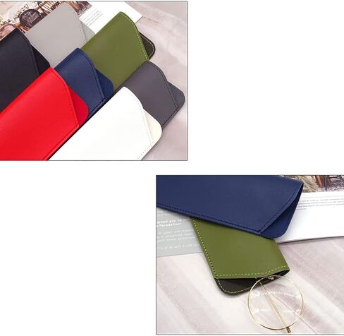 GSHLLO 4 PCS PU Leather Slip in Glasses Eyeglasses Case Soft Glasses Sleeve Pouch Spectacles Bag for Women Men in Saudi Arabia