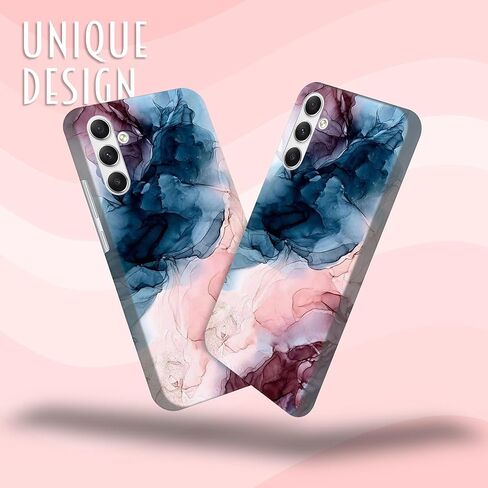 Glisten - Samsung Galaxy A54 5G Case, Samsung A54 Case - Abstract Marble Design Printed Cute Plastic Hard Snap on Protective Designer Back Phone Case/Cover for Samsung Galaxy A54 5G. White in Kuwait
