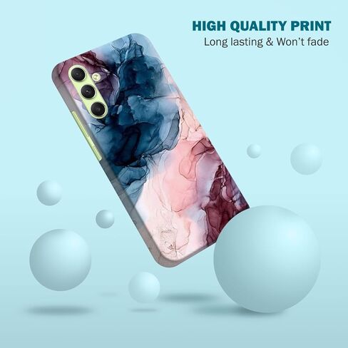Glisten - Samsung Galaxy A54 5G Case, Samsung A54 Case - Abstract Marble Design Printed Cute Plastic Hard Snap on Protective Designer Back Phone Case/Cover for Samsung Galaxy A54 5G. White in Kuwait