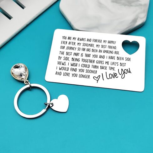 Anniversary Card Gifts for Him Engraved Wallet Insert Card for Boyfriend Husband Wedding Christmas Valentines Gifts for Men Fathers Day Birthday Gifts I Love You Gifts for Him Fiance in Saudi Arabia
