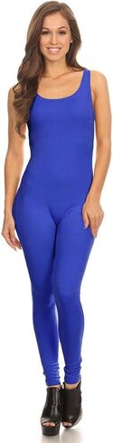 Stretch Cotton Bodysuit Women's Scoop Neck Sleeveless Stretch Cotton One Piece Jumpsuits Unitard Bodysuits(&Plus) in Saudi Arabia