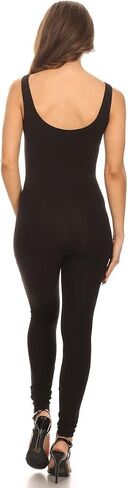 Stretch Cotton Bodysuit Women's Scoop Neck Sleeveless Stretch Cotton One Piece Jumpsuits Unitard Bodysuits(&Plus) in Saudi Arabia