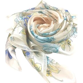 MARUYAMA Silk Scarf, 9065 Flow Flower, precision printed, lightairy satin, Brand Cased, SS889065 in Kuwait