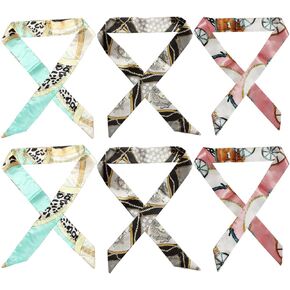 ROZKVIKA Handbag Scarf Purse Scarf Fashion Handle Wrap Ribbon Scarf Purse Handle Cover Wraps Head Band Silk Scarf for Bags