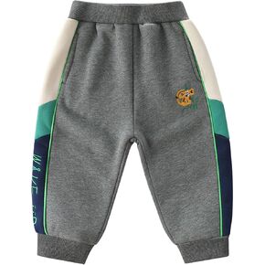 LABISHU Kids Boys Casual Sherpa Lined Elastic Sweatpants Toddler Autumn Winter Jogger Warm Thick Fleece Trousers in Saudi Arabia