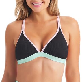 Jessica Simpson Women's Standard Full Support Triangle Bikini Top Criss Cross Tie-Back Swimsuit in Saudi Arabia