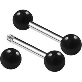 2 قطعة الفولاذ المقاوم للصدأ الحديد خواتم 14 مقياس 5/16 8 مللي متر 4 مللي متر الاكريليك الكرة اللولب أقراط الحاجب ثقب المجوهرات رؤية المزيد من الألوان in Kuwait