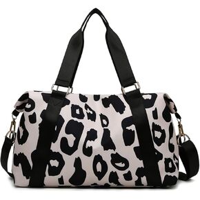 HATAMOTO Weekender Duffel Sport Gym Bag Overnight Travel duffle Bags with Wet Pocket-Cow Print Pink in Saudi Arabia