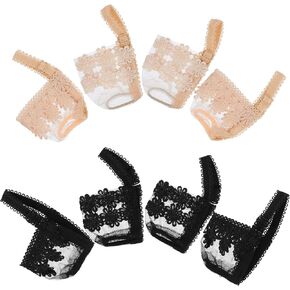 Healifty 4 Pairs Women Lace Detachable Elastic Shoe Straps High Heels Loose Shoelace Bands Accessories in Saudi Arabia