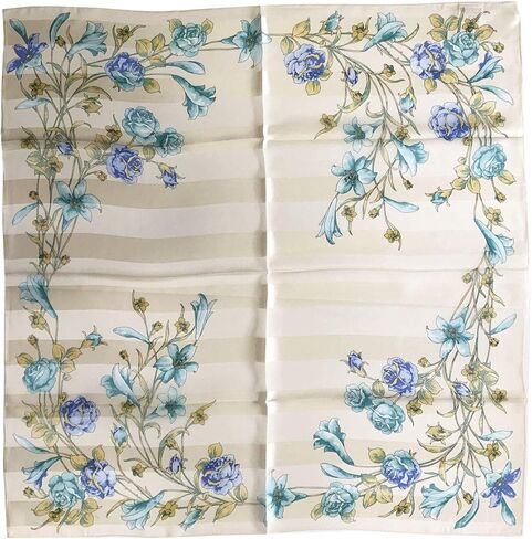 MARUYAMA Silk Scarf, 9065 Flow Flower, precision printed, lightairy satin, Brand Cased, SS889065 in Kuwait