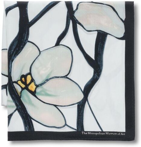 Louis C. Tiffany,"White Magnolia" Oblong Silk Scarf, Metropolitan Museum of Art in Kuwait