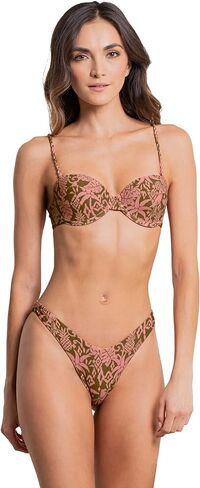 Maaji womens Maaji Batik Jungle Cocoa Molded Underwire Bikini Top in Saudi Arabia