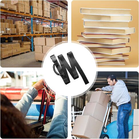 Carrying Strap with Handle, 3PCS 75" Luggage Lashing Strap Holder Box Carrying Strap Effortlessly Lift, Non-Slip Adjustable Heavy Duty Box Straps for Groceries, Luggage Bulky Items Traveling (Black) in Kuwait