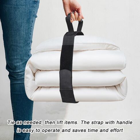 Carrying Strap with Handle, 3PCS 75" Luggage Lashing Strap Holder Box Carrying Strap Effortlessly Lift, Non-Slip Adjustable Heavy Duty Box Straps for Groceries, Luggage Bulky Items Traveling (Black) in Kuwait