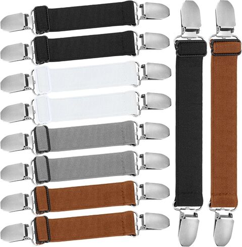 10 Pcs Pant Waist Tightener Waist Cinch Clip Belt Adjustable Elastic Pant Clip Women Men, 2 Size in Saudi Arabia