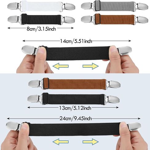 10 Pcs Pant Waist Tightener Waist Cinch Clip Belt Adjustable Elastic Pant Clip Women Men, 2 Size in Saudi Arabia