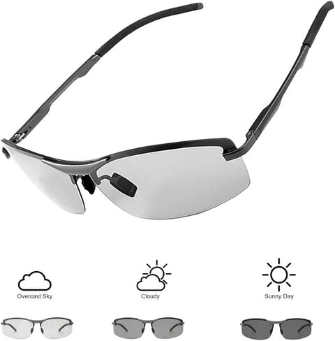 PEEPAI Polarized Photochromic Sunglasses for Men - UV Protection and Lightweight Sun Glasses for Driving Fishing in Saudi Arabia