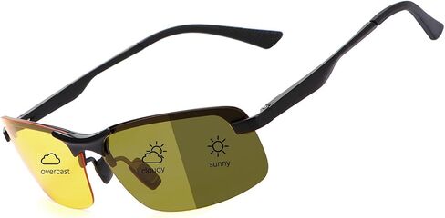 PEEPAI Polarized Photochromic Sunglasses for Men - UV Protection and Lightweight Sun Glasses for Driving Fishing in Saudi Arabia