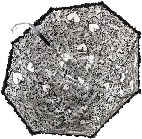 Chesoon البلاستيك مظلة دانتيل المظلة خمر الزفاف مظلة الزفاف خفيفة الوزن يندبروف قبة المظلة مع 8 الأضلاع in Kuwait