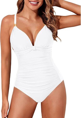 Aqua Eve Tummy Control Swimsuits for Women One Piece Bathing Suit Push Up Slimming Swimwear in Kuwait