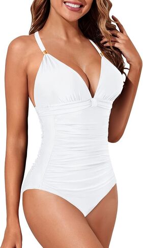 Aqua Eve Tummy Control Swimsuits for Women One Piece Bathing Suit Push Up Slimming Swimwear in Kuwait