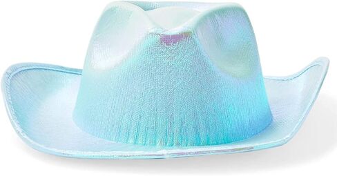 Zodaca Holographic Party Cowboy Hat, Metallic Space Cowboy (Purple, Adult) in Saudi Arabia