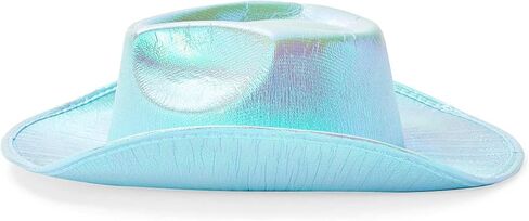 Zodaca Holographic Party Cowboy Hat, Metallic Space Cowboy (Purple, Adult) in Saudi Arabia