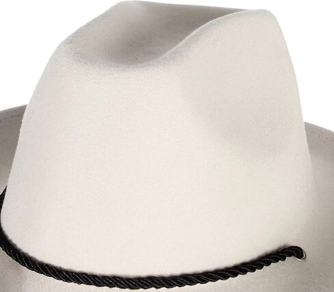 قبعة رعاة البقر لراعية البقر للرجال والنساء كلاسيكية بحافة قابلة للطي فيدورا قبعة راعية البقر الغربية مع سلسلة in Kuwait