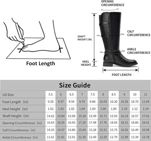 أحذية RELLSA النسائية ذات الكعب المنخفض للركبة ذات ثلاثة إبزيم وحزام بمقدمة مستديرة أحذية ركوب الخيل قابلة للتمدد أحذية شتوية عصرية in Kuwait