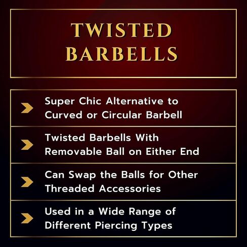 MATIGA 2Pcs Steel 18 gauge 5/16 8mm Twist Barbell Piercing Jewelry Tragus Helix Lip Cartilage 3mm Half Ball Crystal More Choices in Saudi Arabia